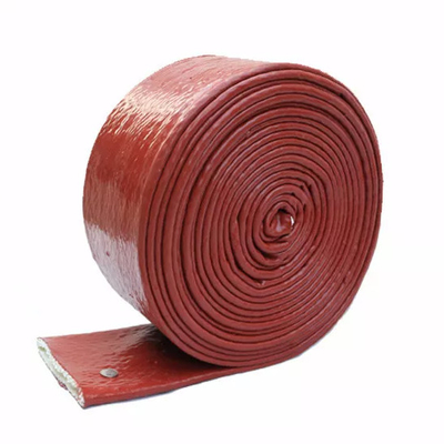 عایق حرارتی سیلیکون پوشش داده شده فایبر گلاس محافظ حرارتی آستین آتش سیلیکونی